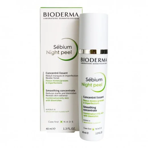 BIODERMA SEBIUM PEEL CONCENTRE LISSANT NUIT PEAUX SENSIBLES A MIXTES