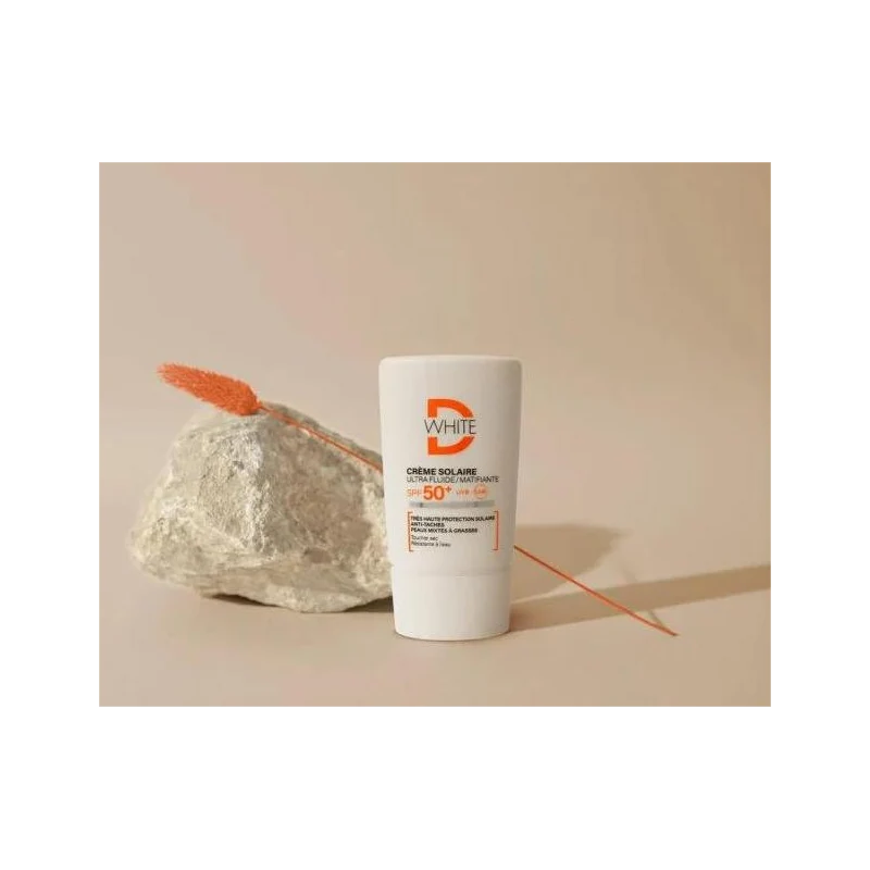 D-white Creme Solaire Matifiante SPF50+ Peaux Mixtes A Grasses 40ml
